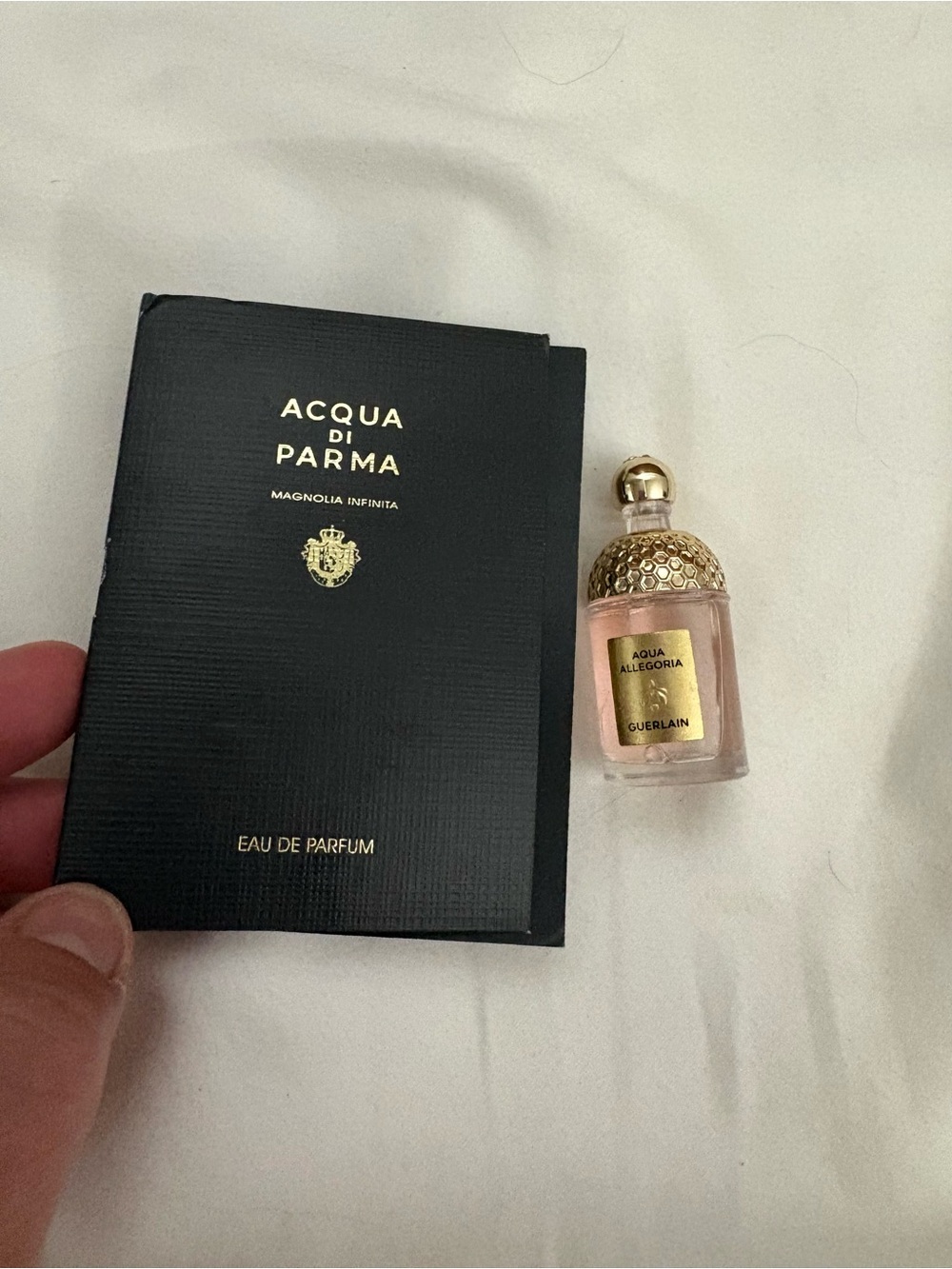 Acqua di Parma Sample with Pink & Gold Mini Bottle